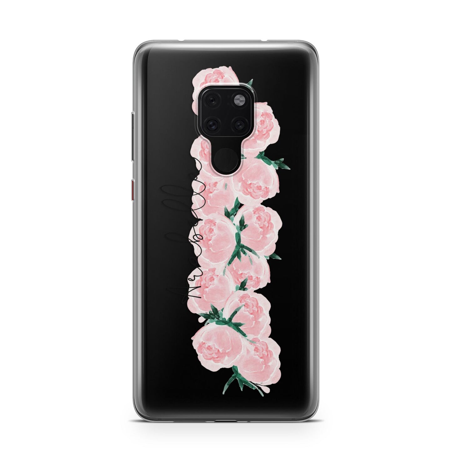 Personalised Name Pink Roses Huawei Mate 20 Phone Case