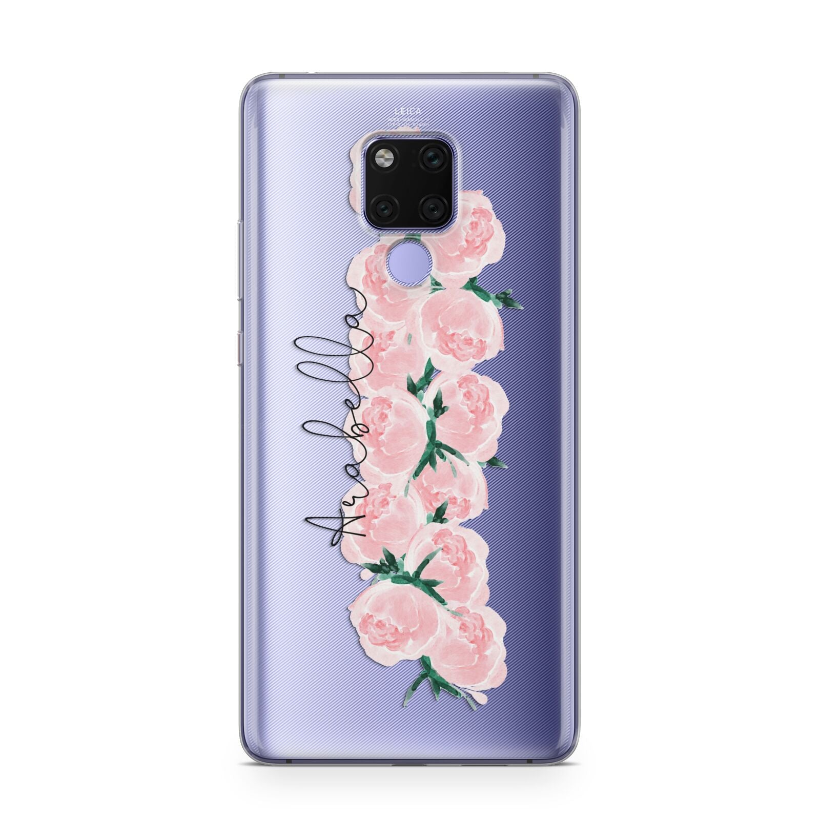 Personalised Name Pink Roses Huawei Mate 20X Phone Case