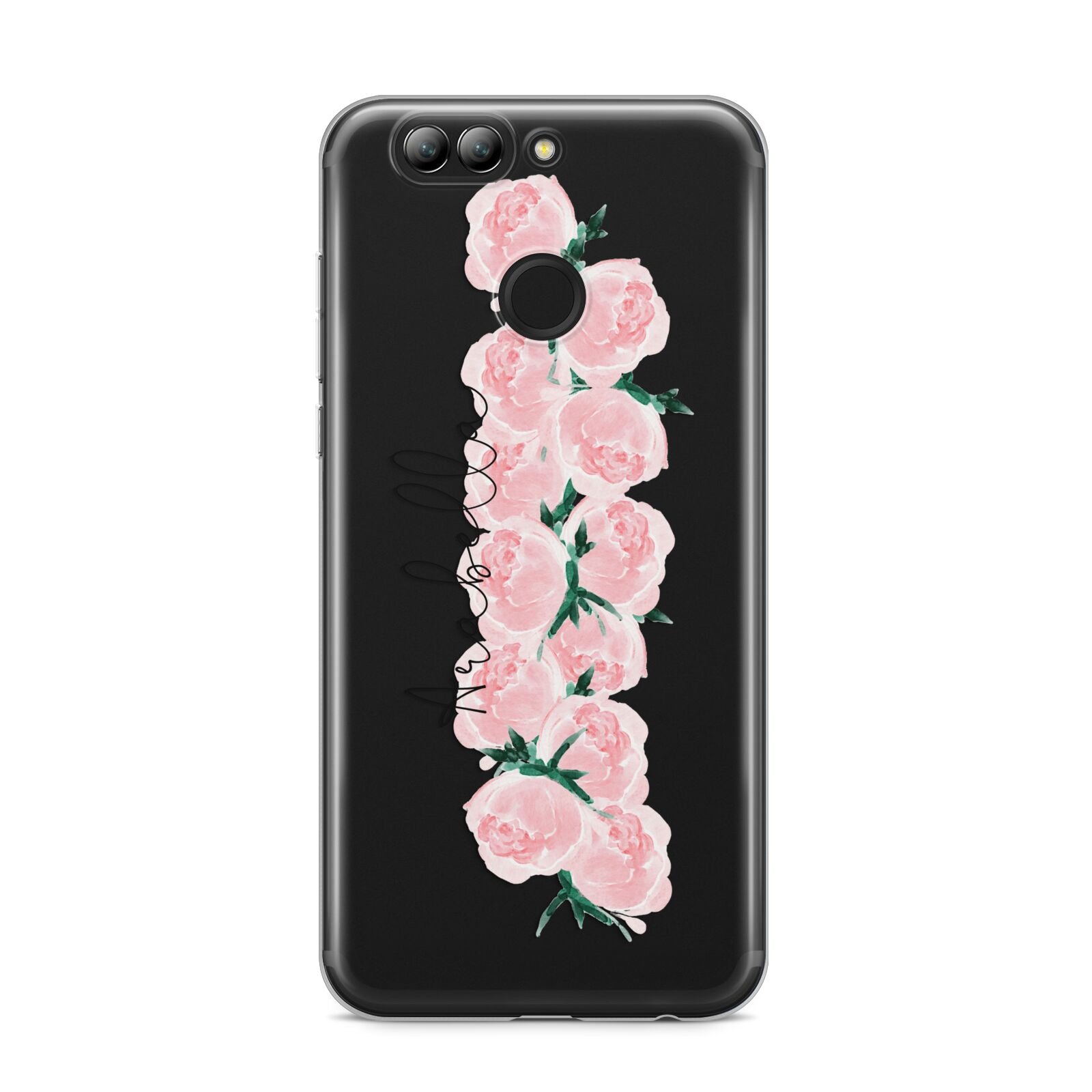 Personalised Name Pink Roses Huawei Nova 2s Phone Case