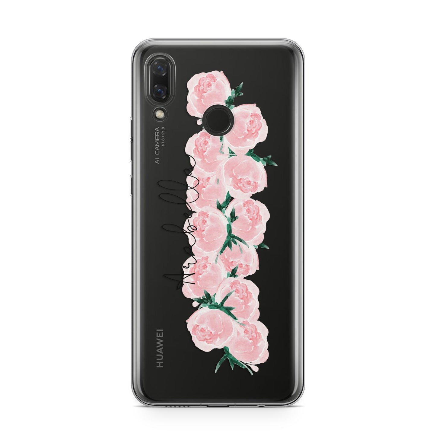 Personalised Name Pink Roses Huawei Nova 3 Phone Case