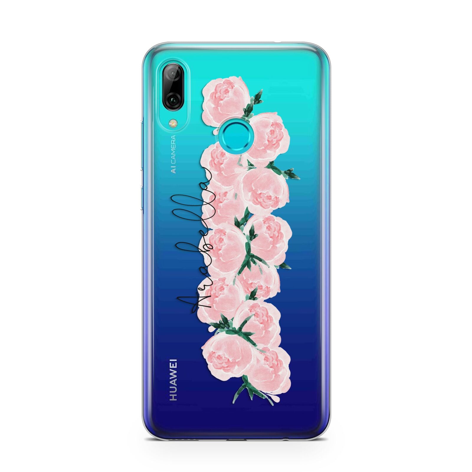 Personalised Name Pink Roses Huawei P Smart 2019 Case