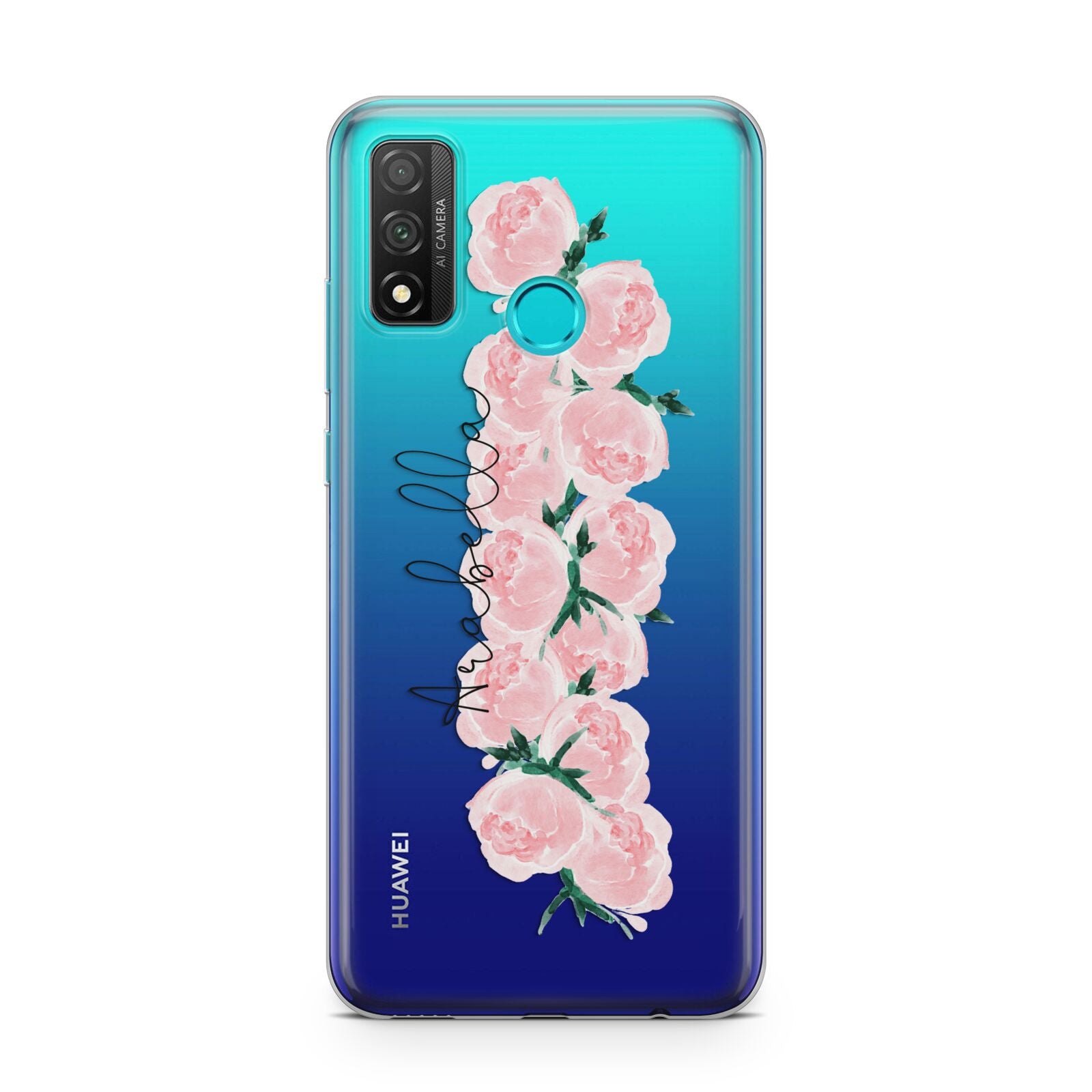 Personalised Name Pink Roses Huawei P Smart 2020