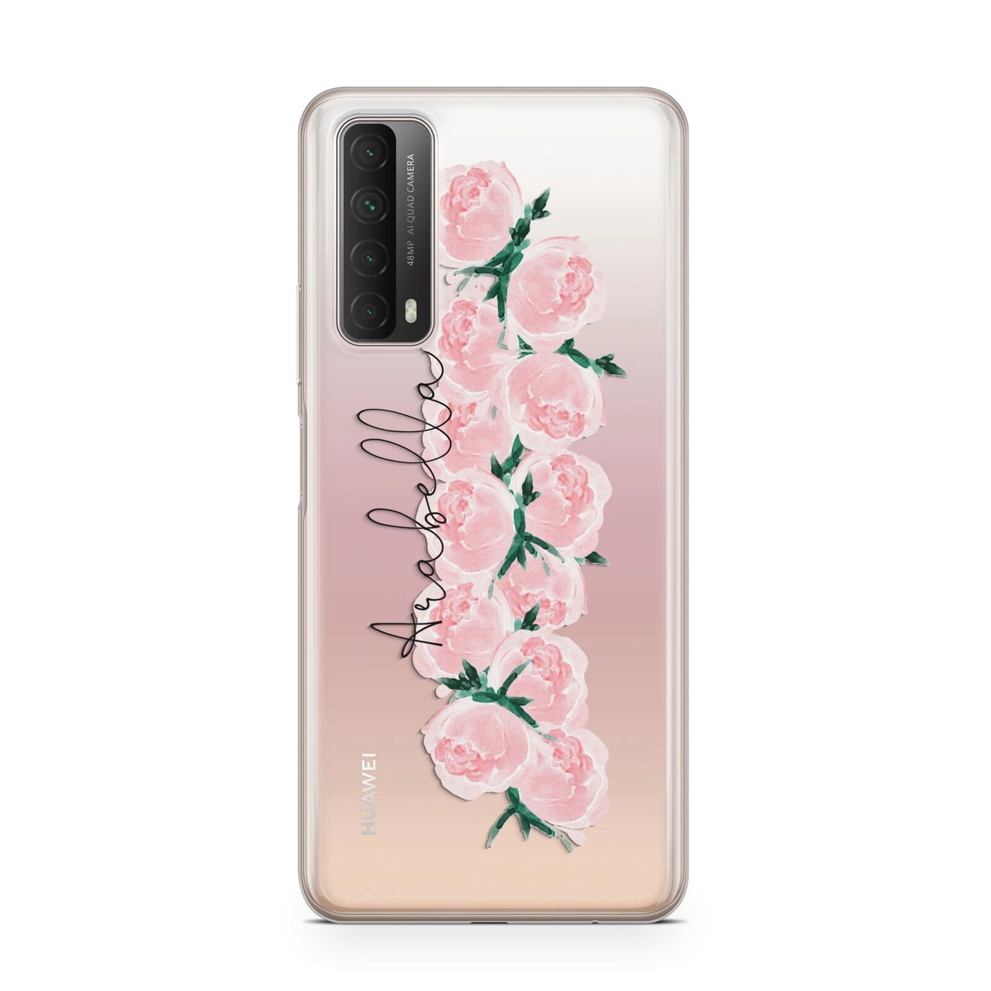 Personalised Name Pink Roses Huawei P Smart 2021