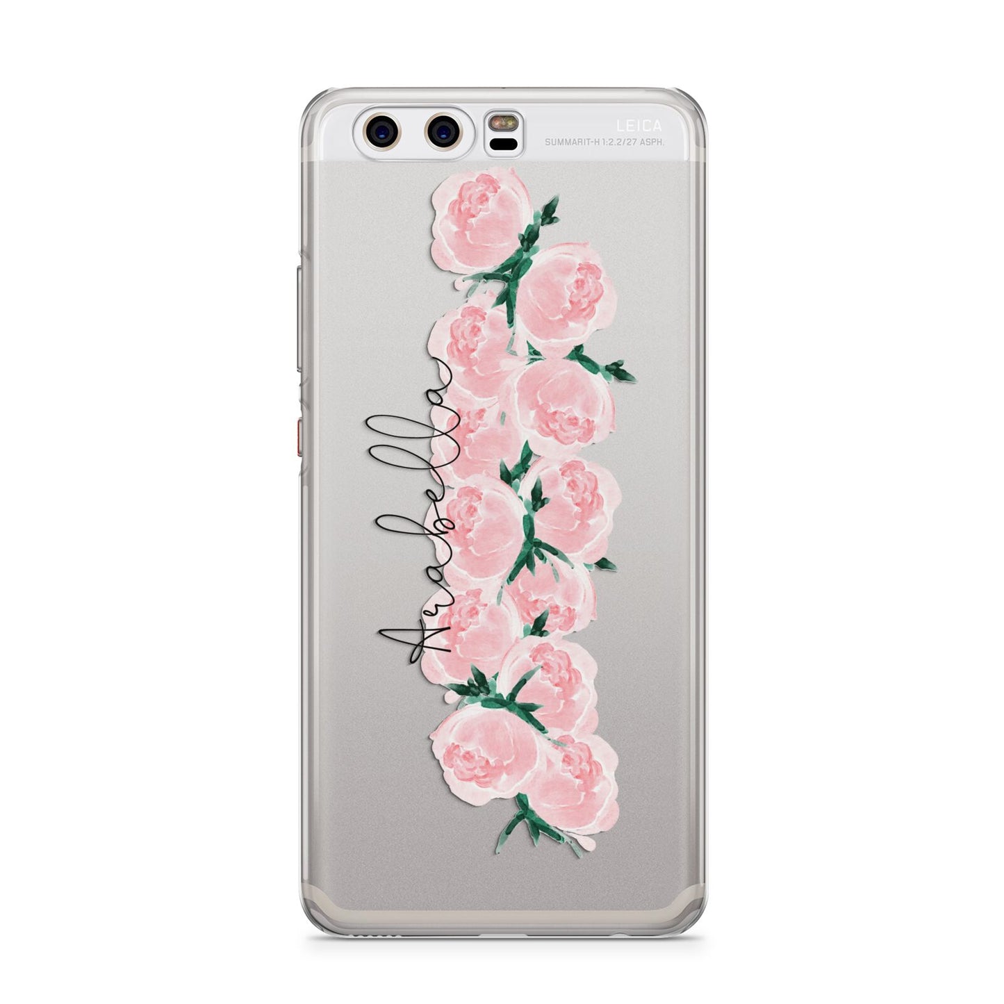 Personalised Name Pink Roses Huawei P10 Phone Case