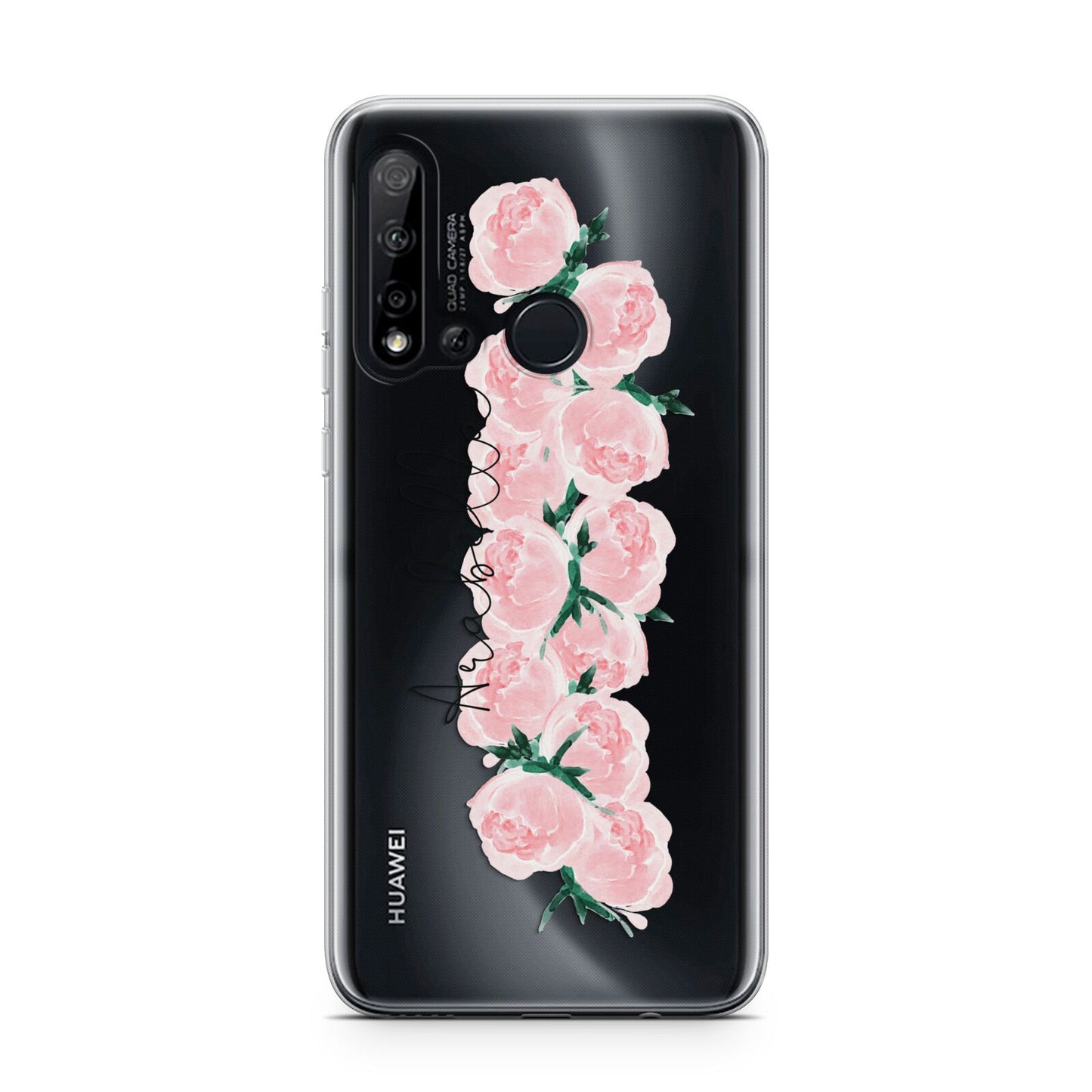 Personalised Name Pink Roses Huawei P20 Lite 5G Phone Case