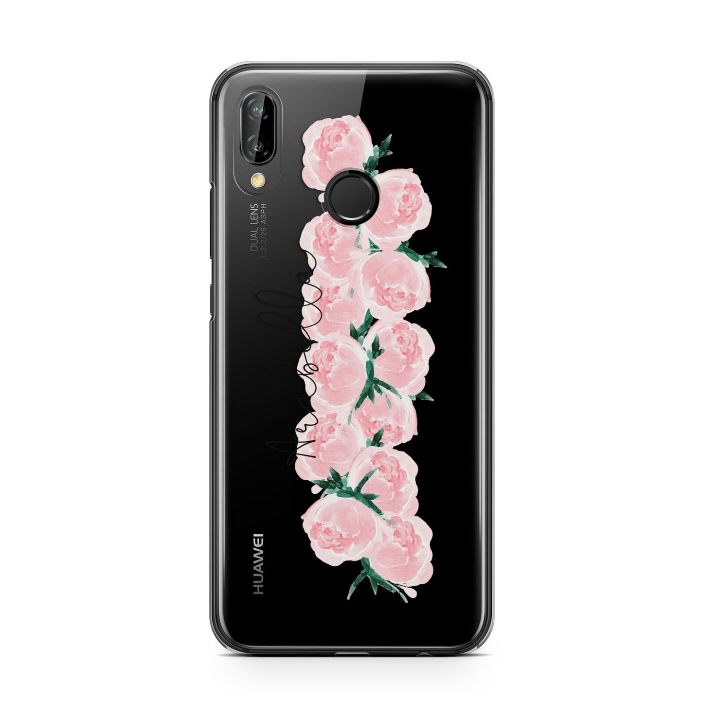 Personalised Name Pink Roses Huawei P20 Lite Phone Case