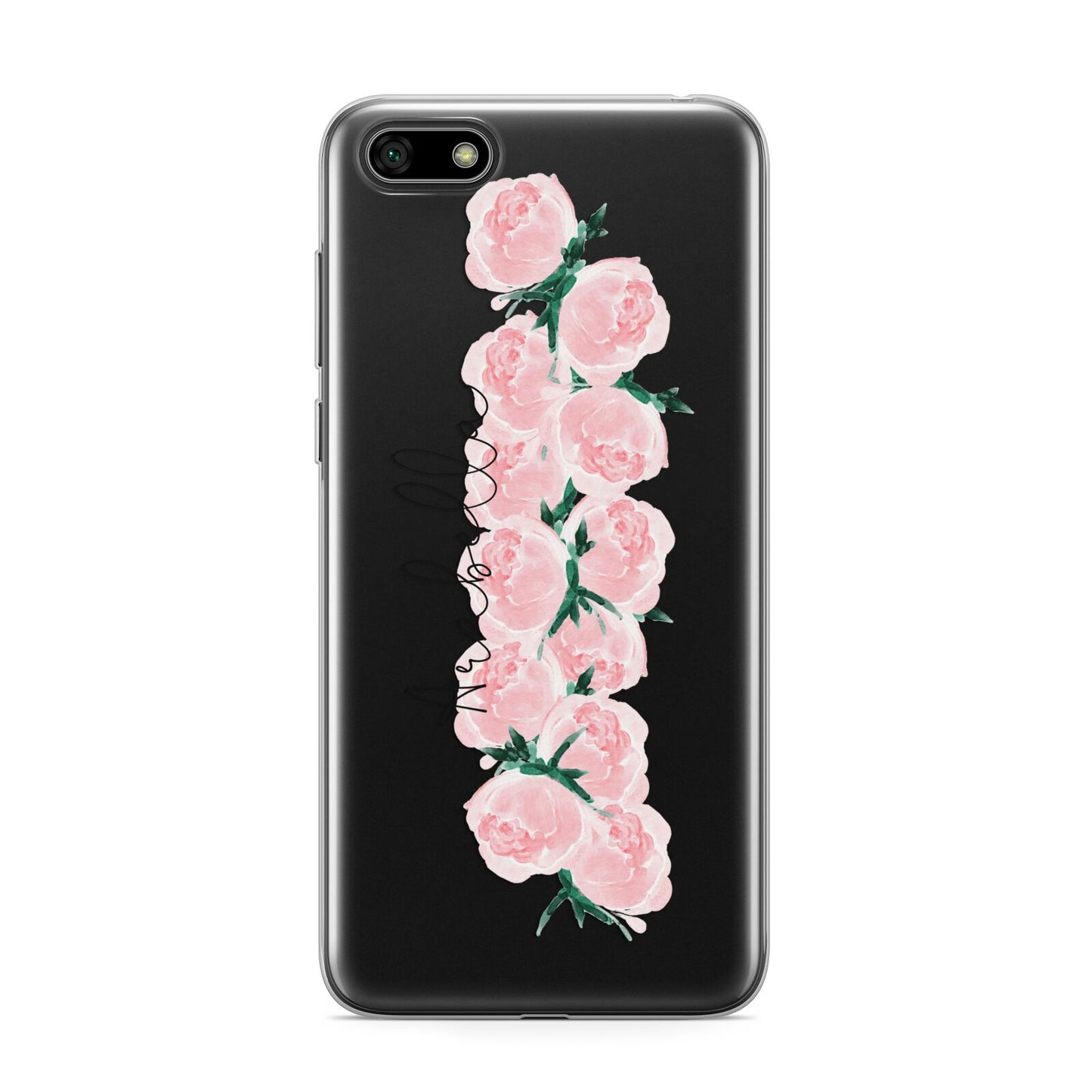 Personalised Name Pink Roses Huawei Y5 Prime 2018 Phone Case