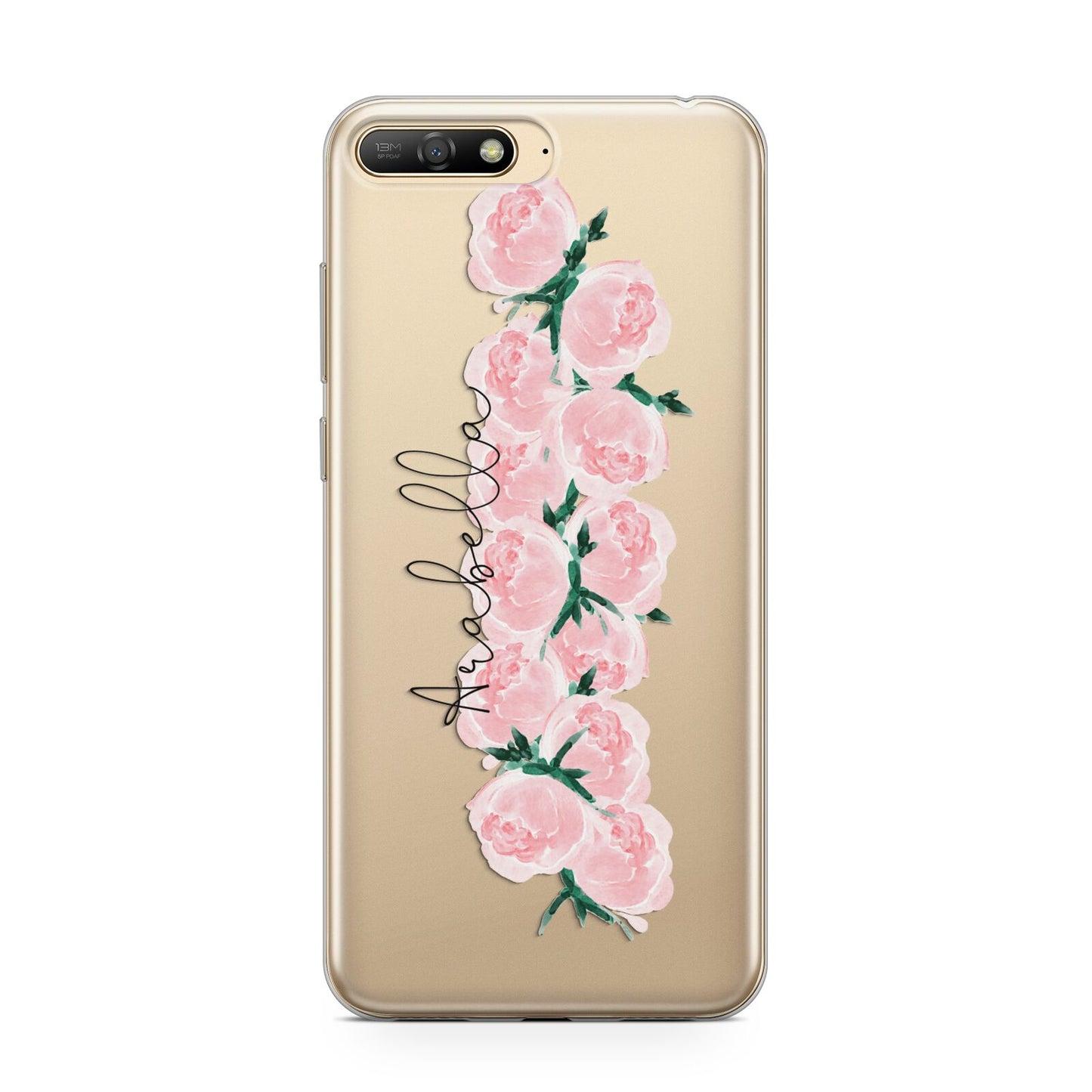 Personalised Name Pink Roses Huawei Y6 2018