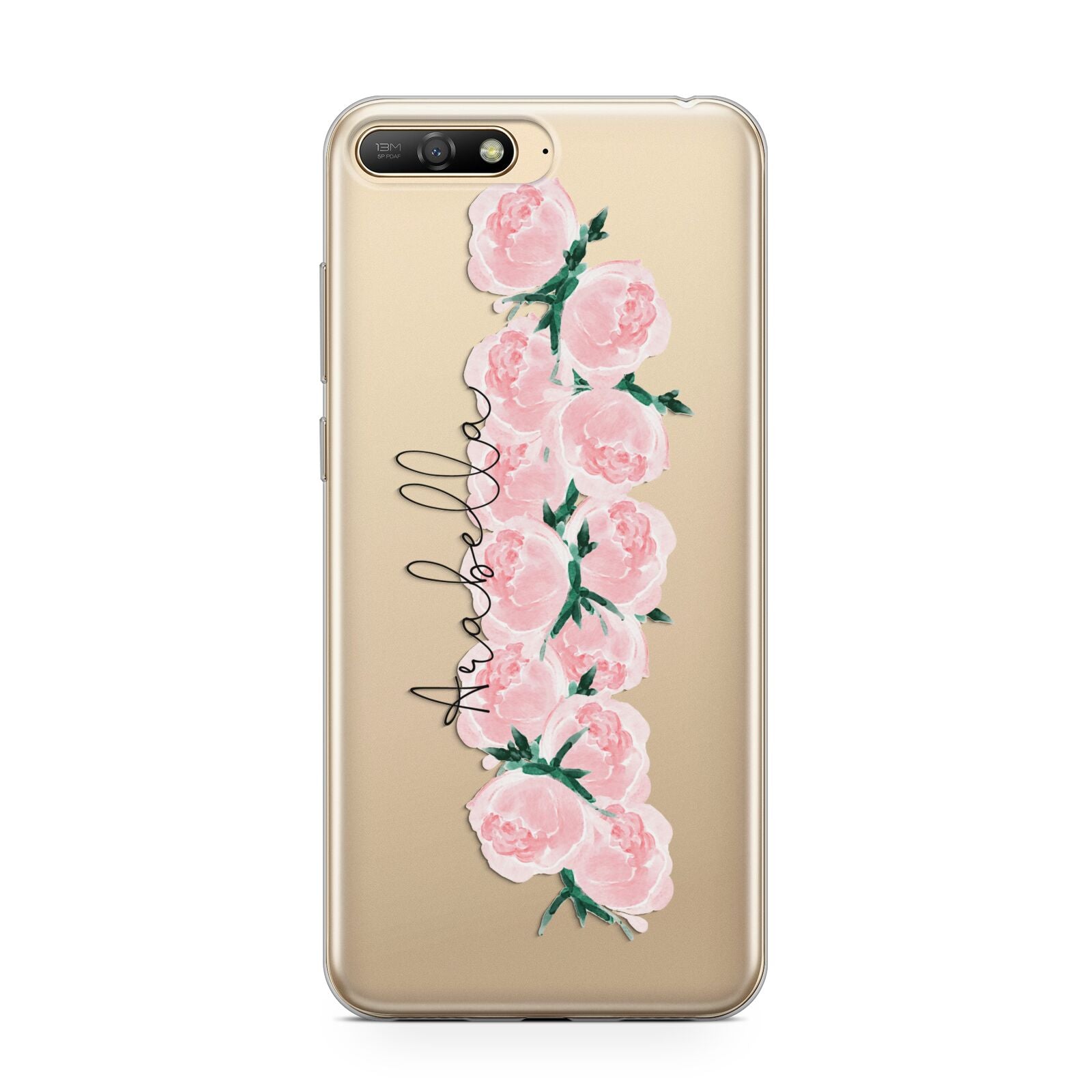 Personalised Name Pink Roses Huawei Y6 2018