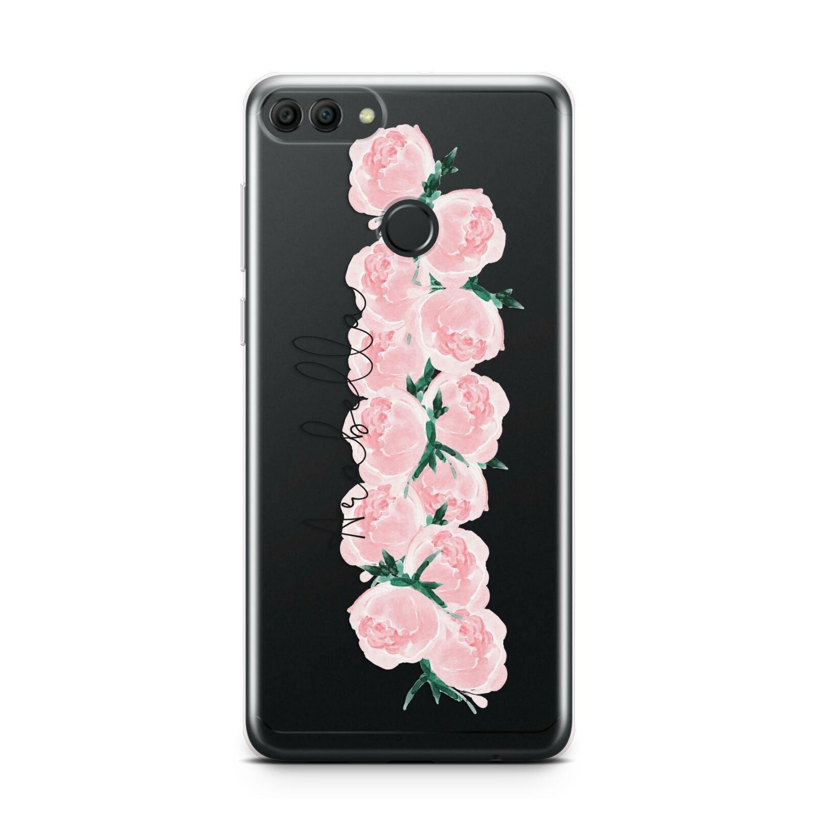 Personalised Name Pink Roses Huawei Y9 2018