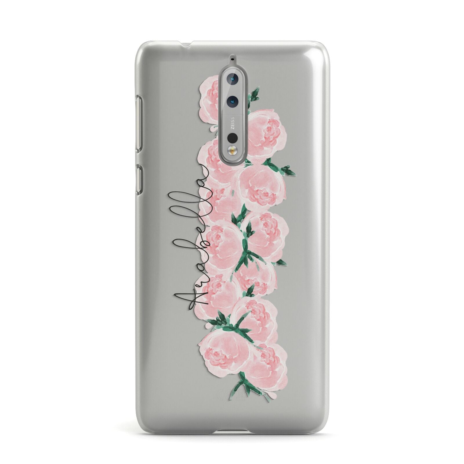 Personalised Name Pink Roses Nokia Case