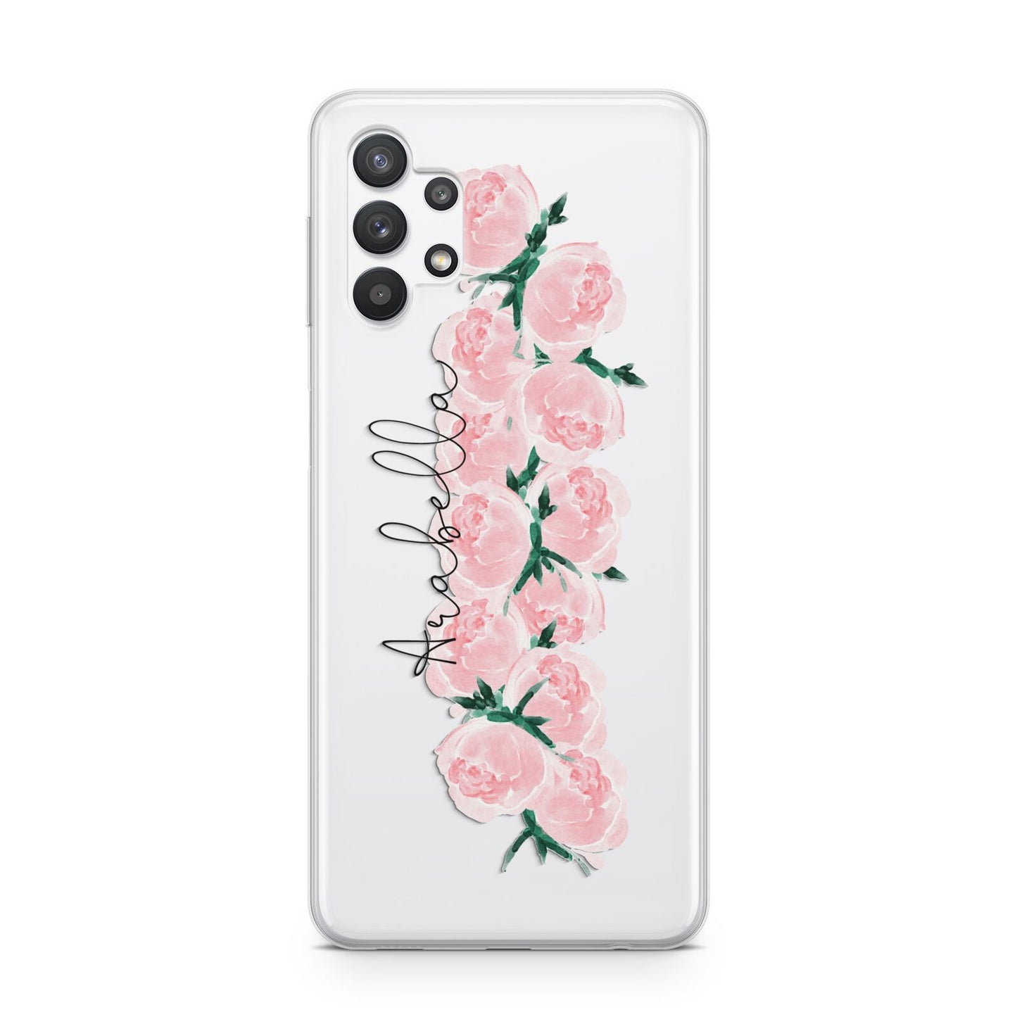 Personalised Name Pink Roses Samsung A32 5G Case