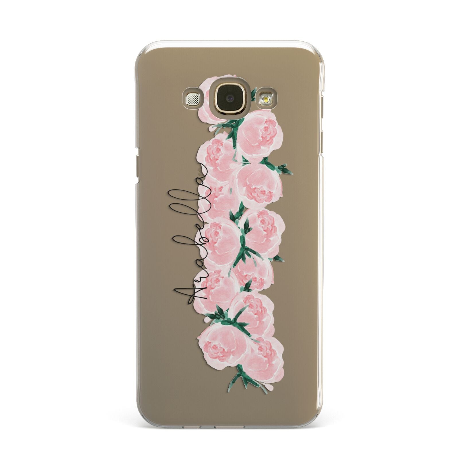 Personalised Name Pink Roses Samsung Galaxy A8 Case