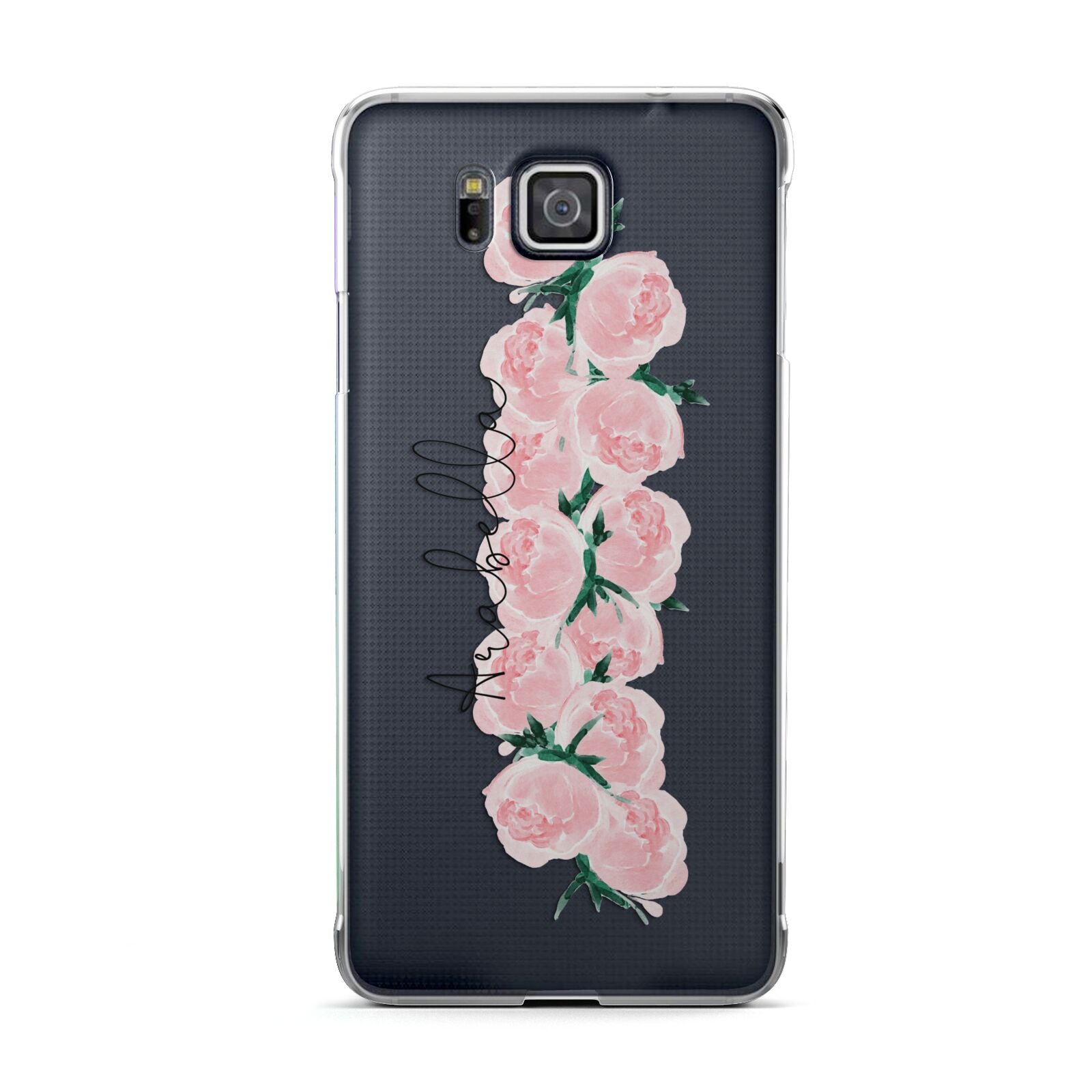 Personalised Name Pink Roses Samsung Galaxy Alpha Case