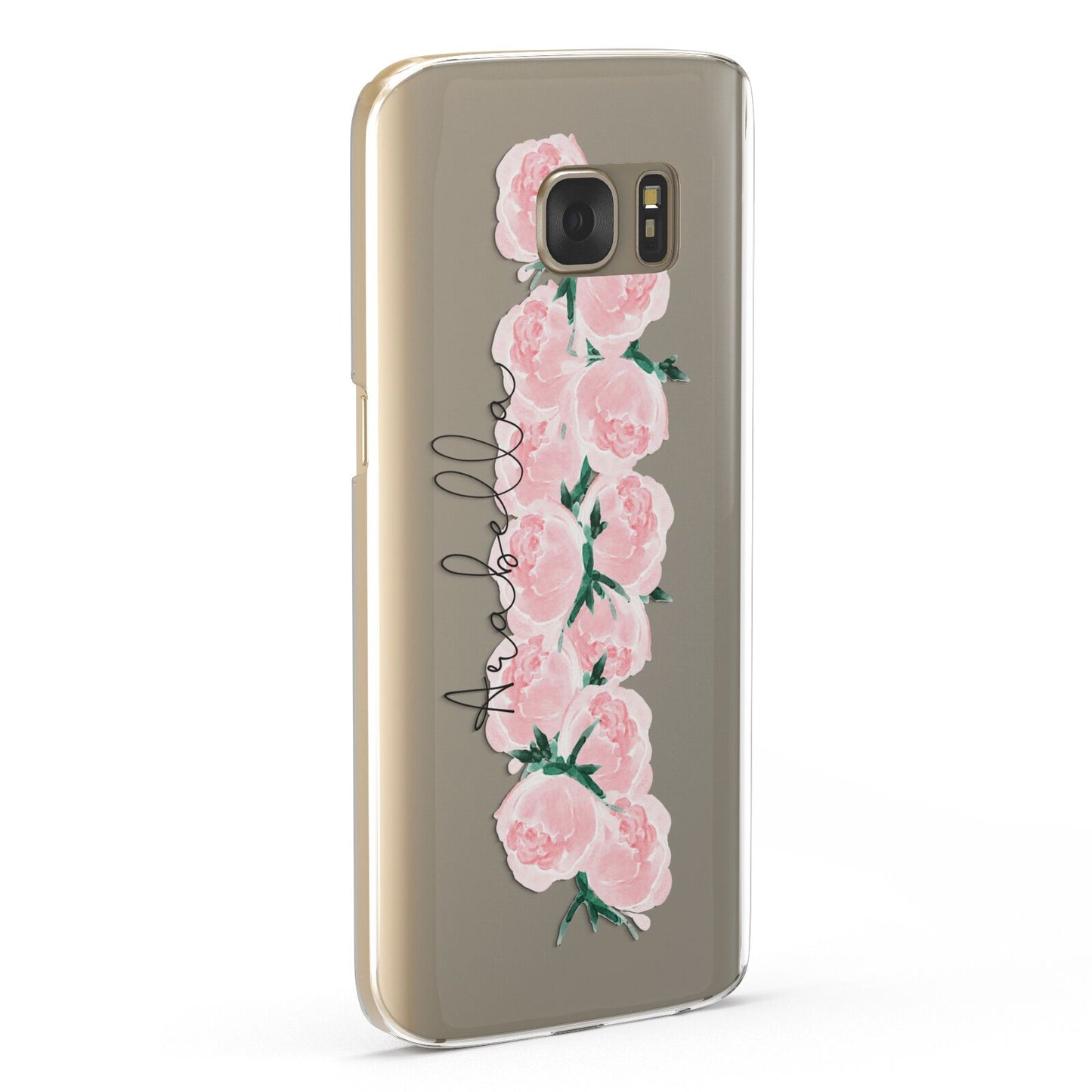 Personalised Name Pink Roses Samsung Galaxy Case Fourty Five Degrees