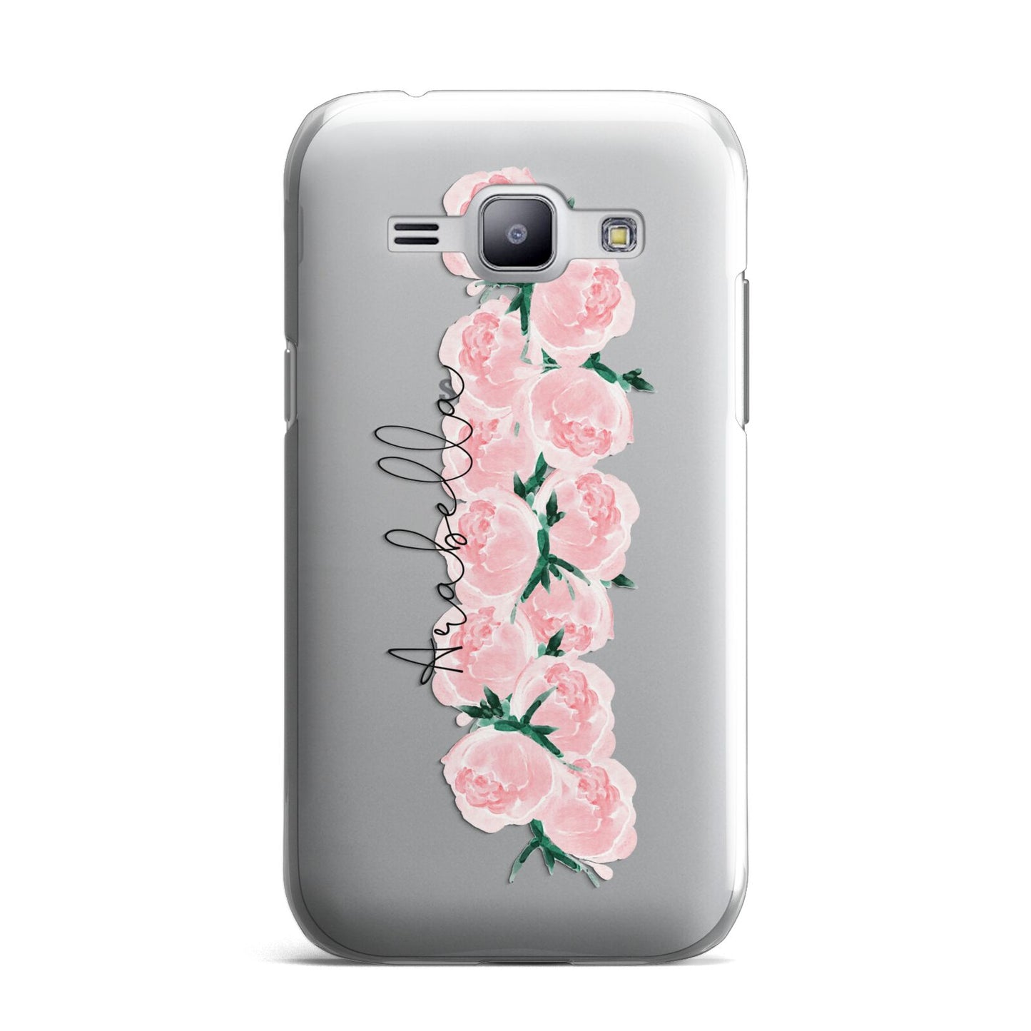 Personalised Name Pink Roses Samsung Galaxy J1 2015 Case