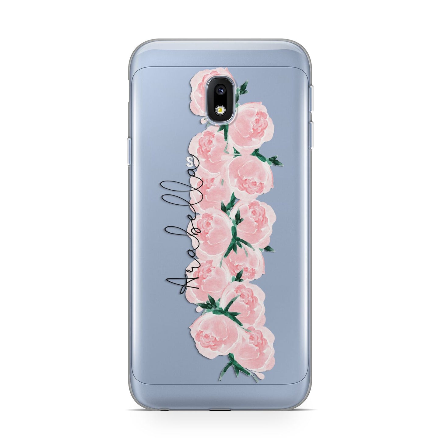 Personalised Name Pink Roses Samsung Galaxy J3 2017 Case