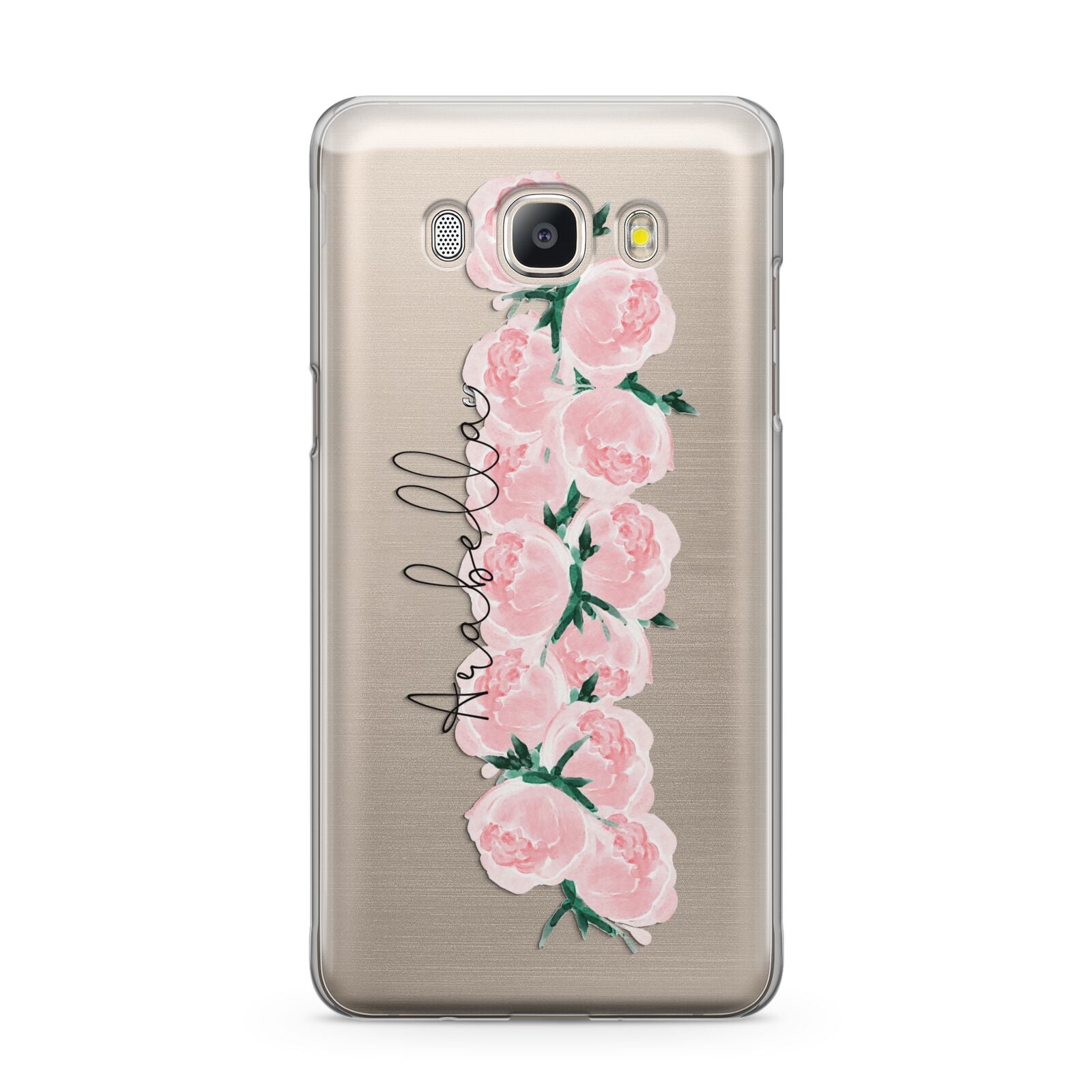 Personalised Name Pink Roses Samsung Galaxy J5 2016 Case