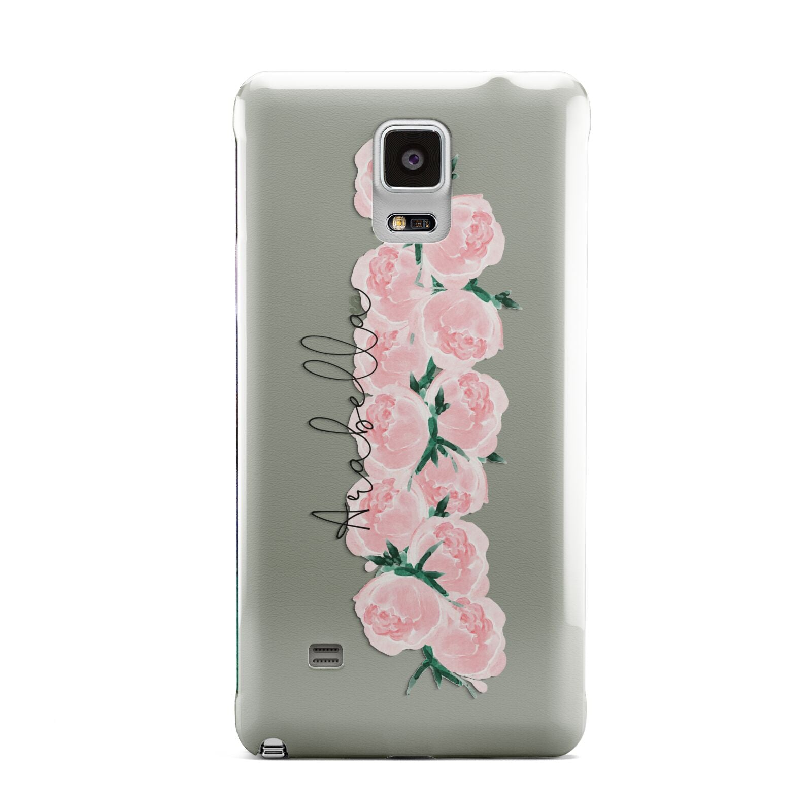 Personalised Name Pink Roses Samsung Galaxy Note 4 Case