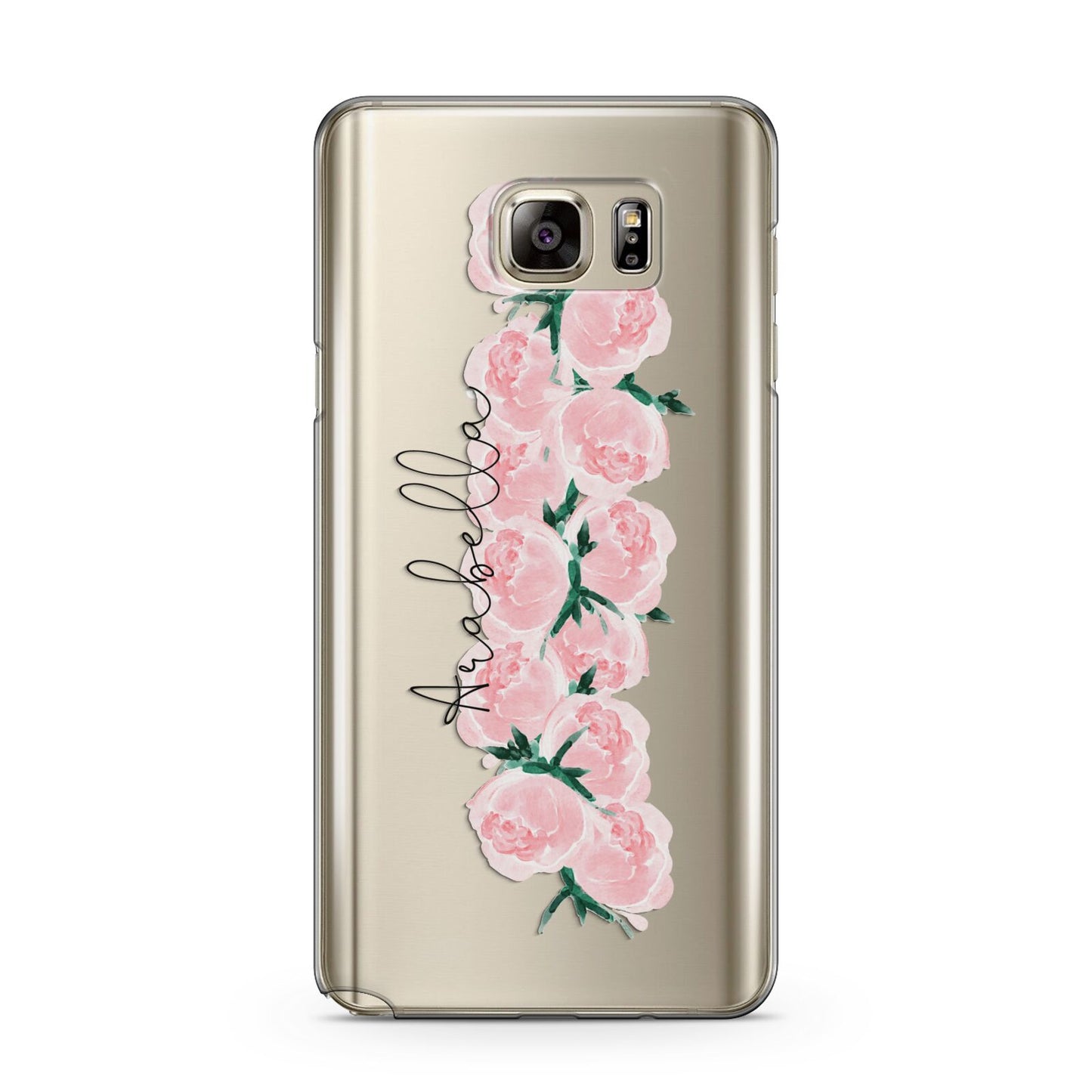 Personalised Name Pink Roses Samsung Galaxy Note 5 Case