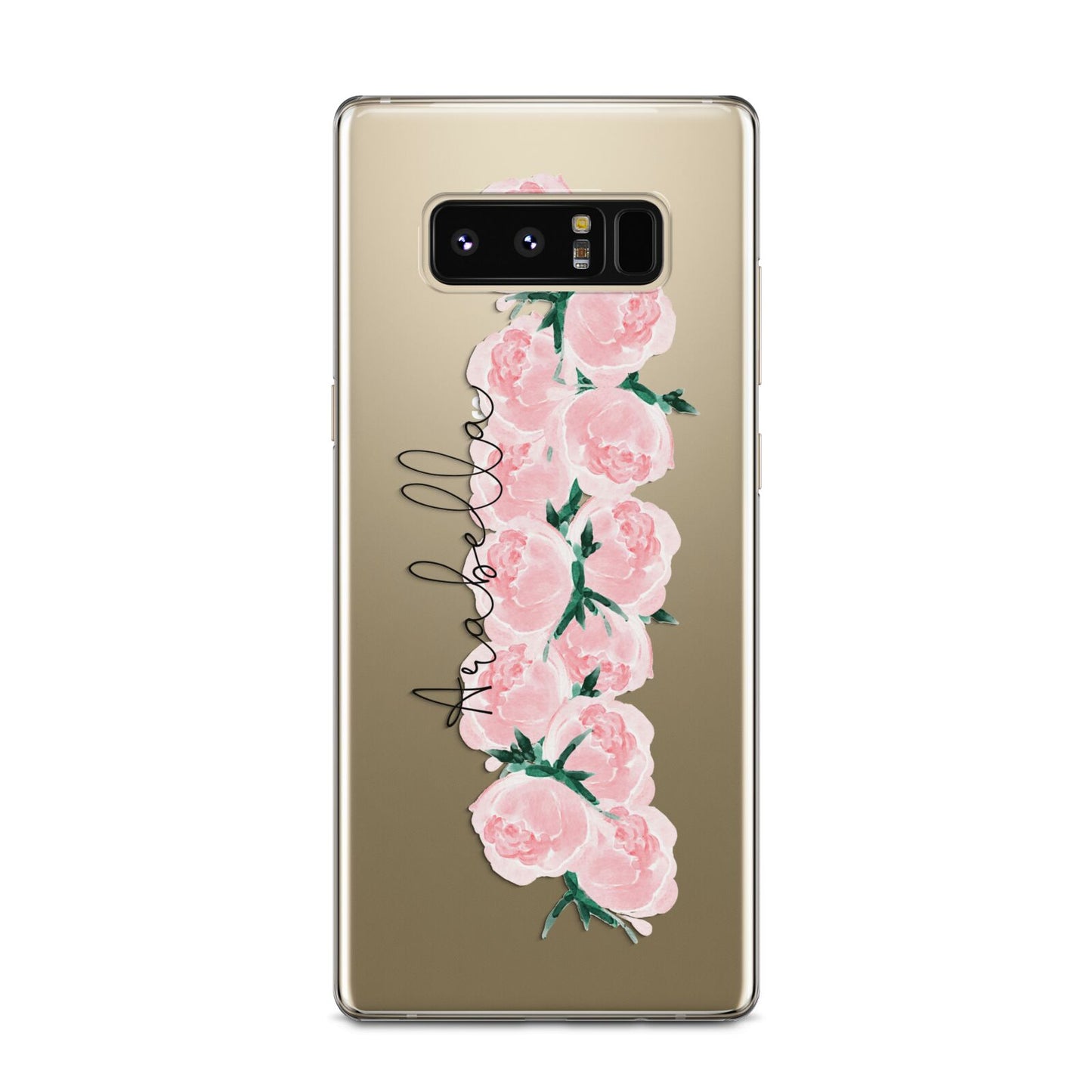 Personalised Name Pink Roses Samsung Galaxy Note 8 Case