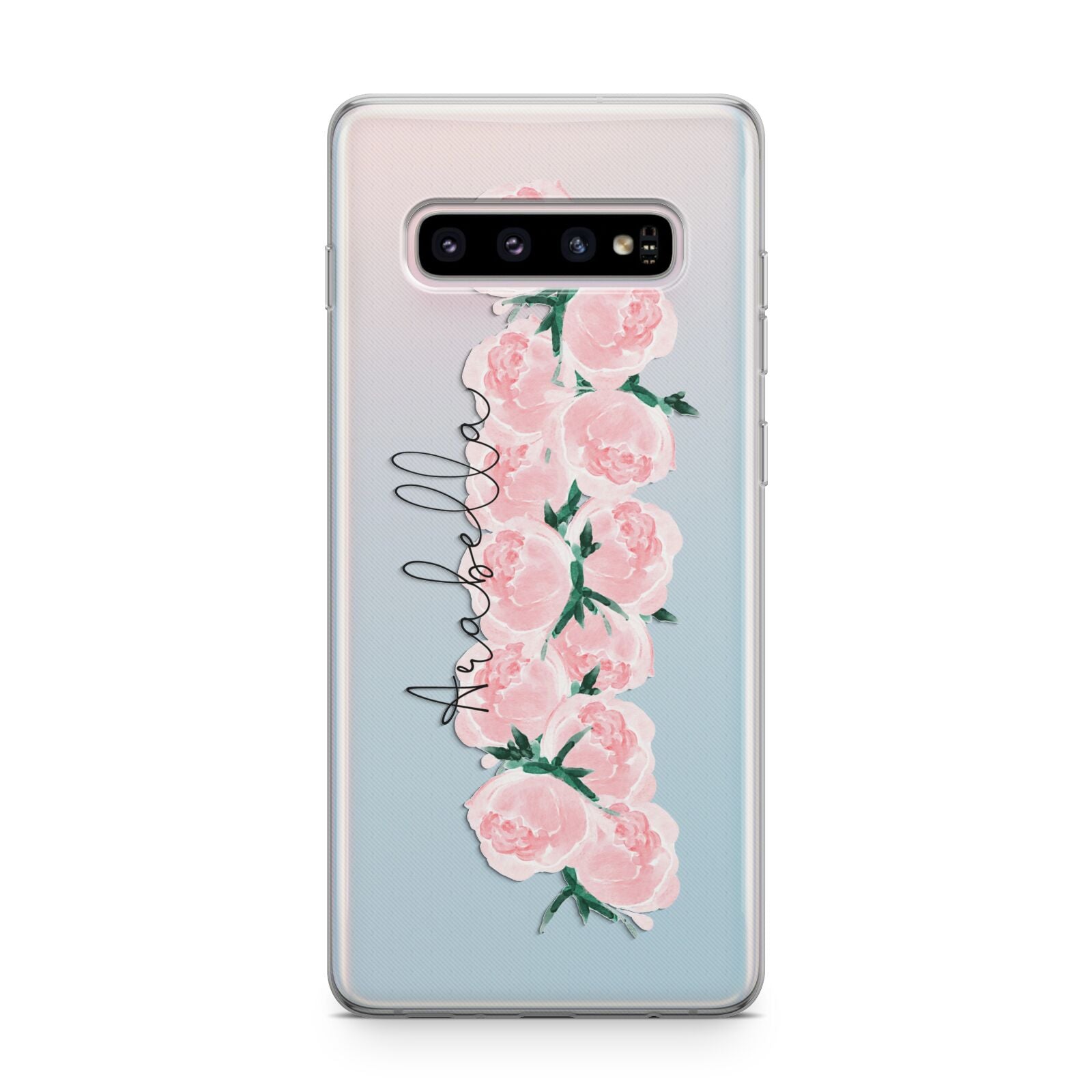 Personalised Name Pink Roses Samsung Galaxy S10 Plus Case