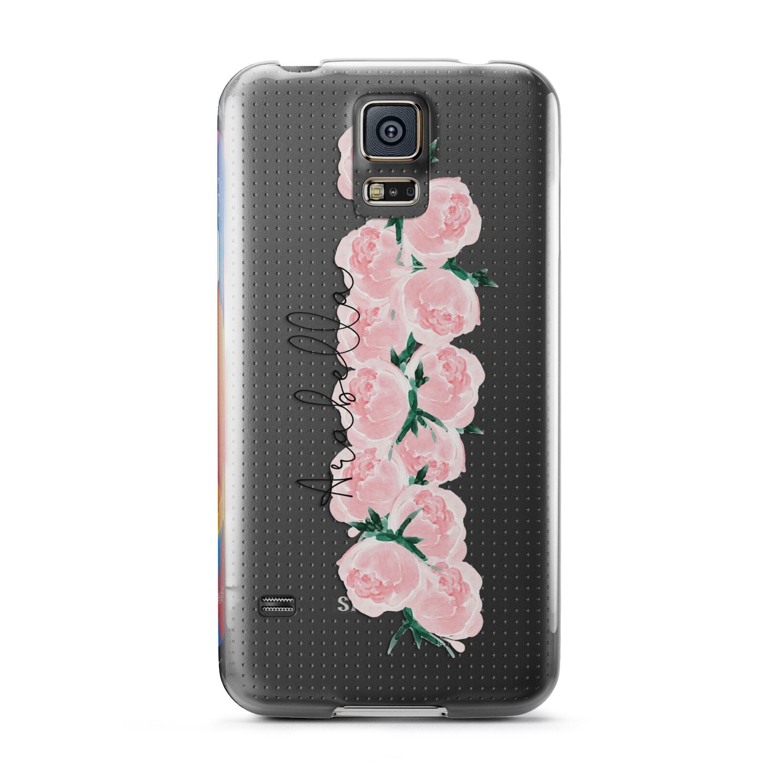 Personalised Name Pink Roses Samsung Galaxy S5 Case