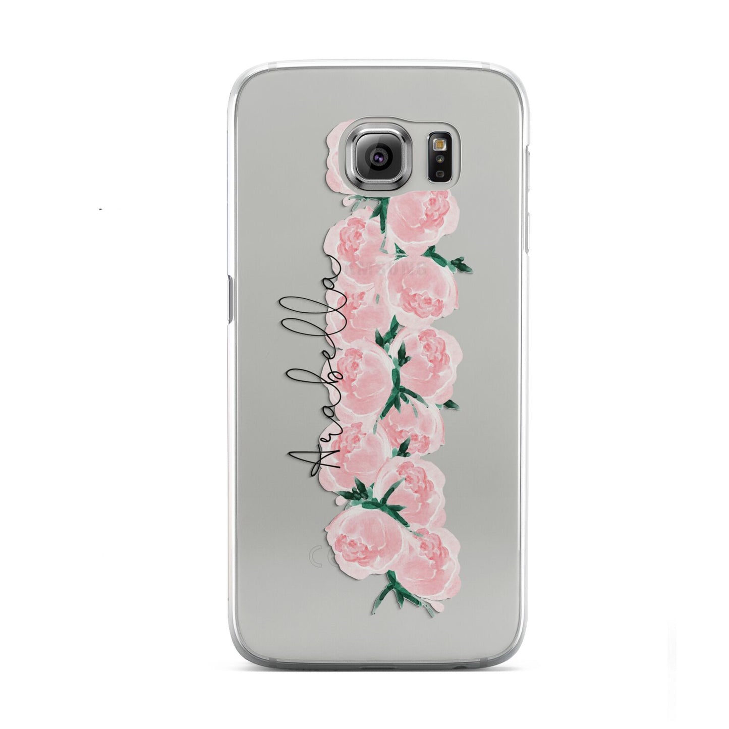 Personalised Name Pink Roses Samsung Galaxy S6 Case