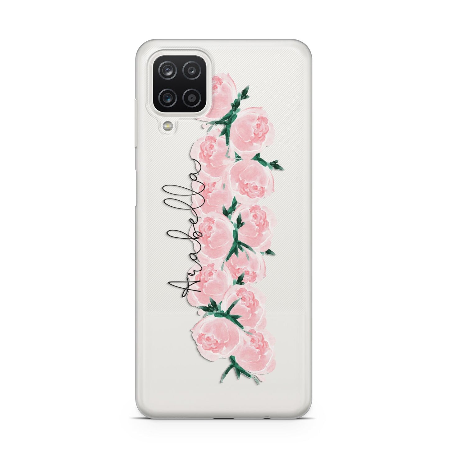 Personalised Name Pink Roses Samsung M12 Case