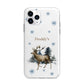 Personalised Name Reindeer Apple iPhone 11 Pro in Silver with Bumper Case