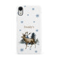 Personalised Name Reindeer Apple iPhone XR White 3D Snap Case