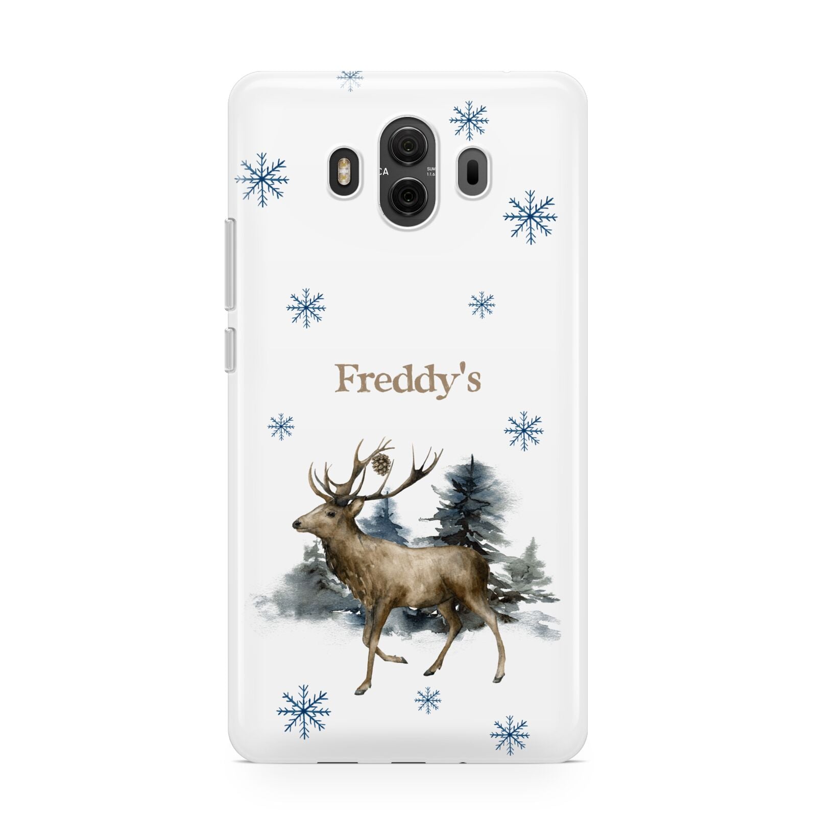 Personalised Name Reindeer Huawei Mate 10 Protective Phone Case