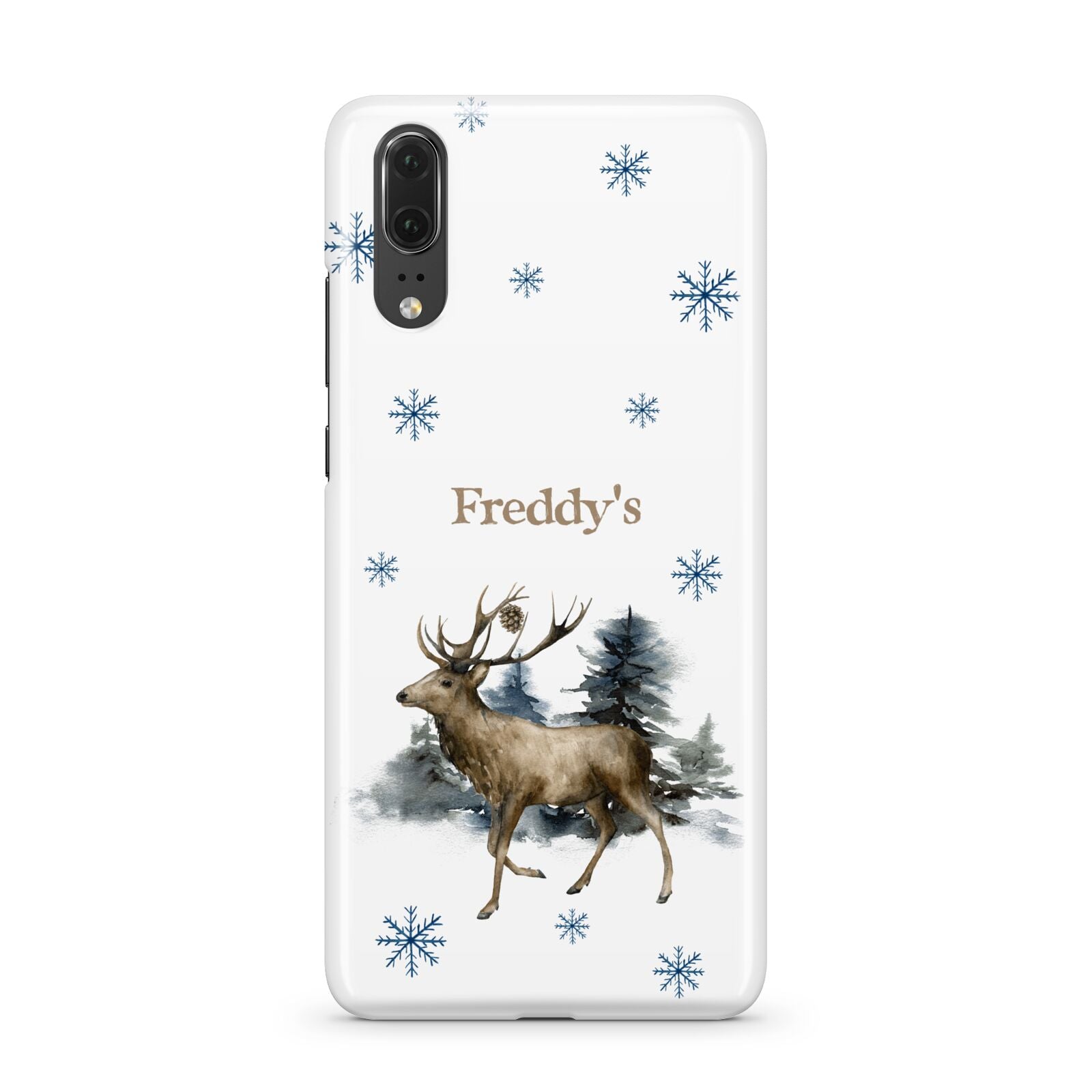 Personalised Name Reindeer Huawei P20 Phone Case