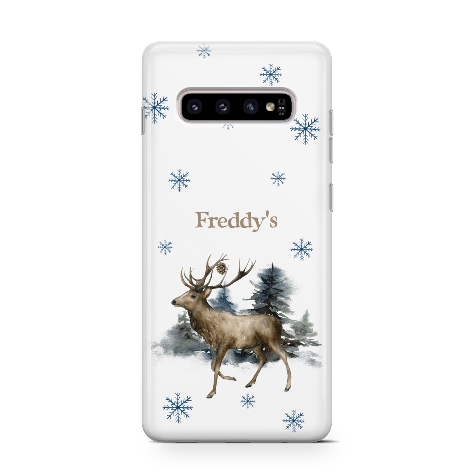 Personalised Name Reindeer Protective Samsung Galaxy Case