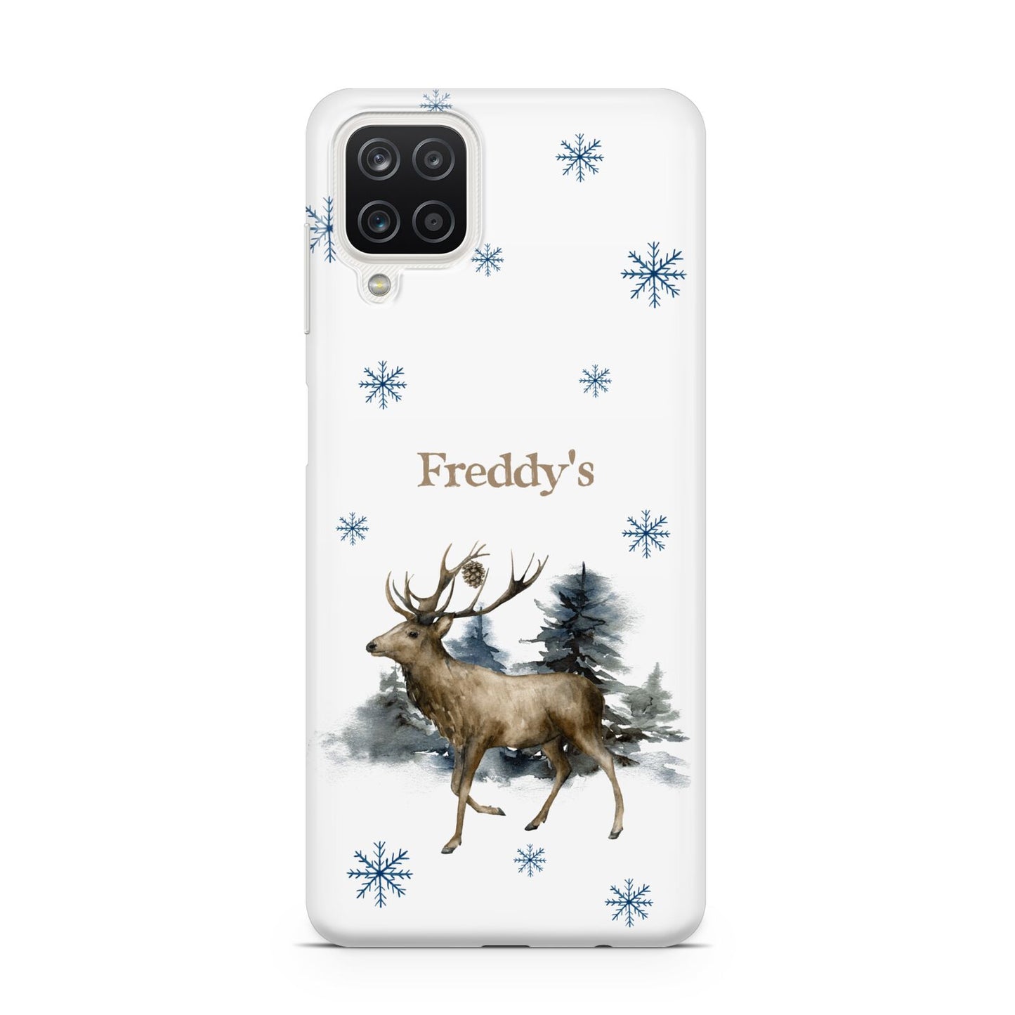 Personalised Name Reindeer Samsung A12 Case