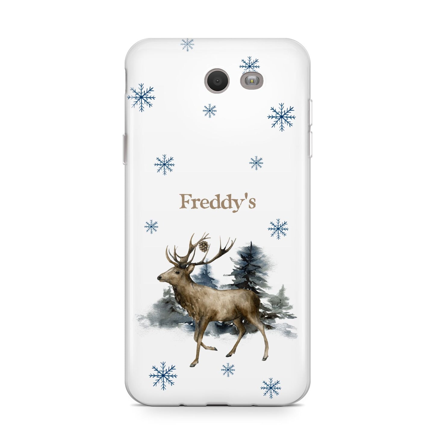 Personalised Name Reindeer Samsung Galaxy J7 2017 Case