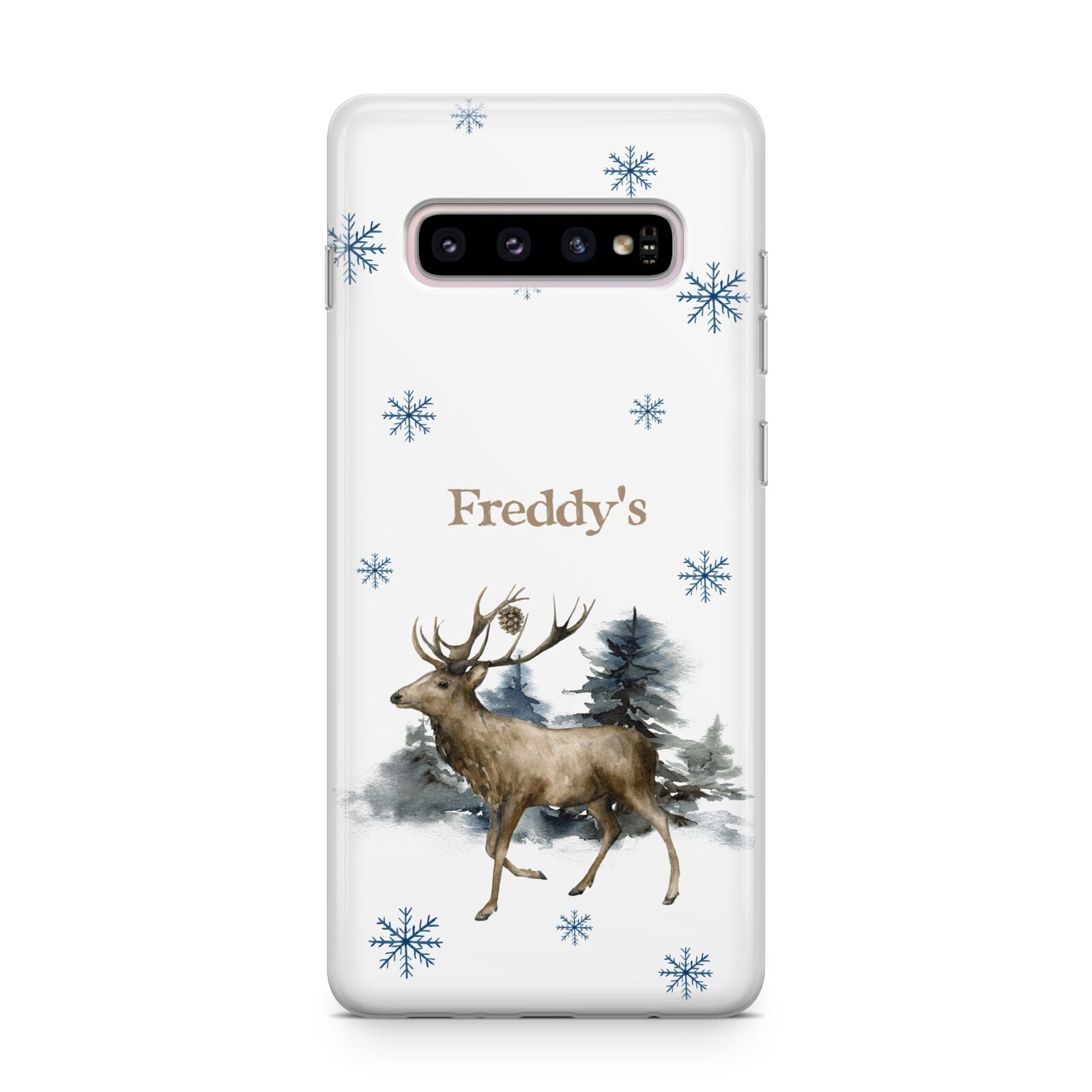 Personalised Name Reindeer Samsung Galaxy S10 Plus Case