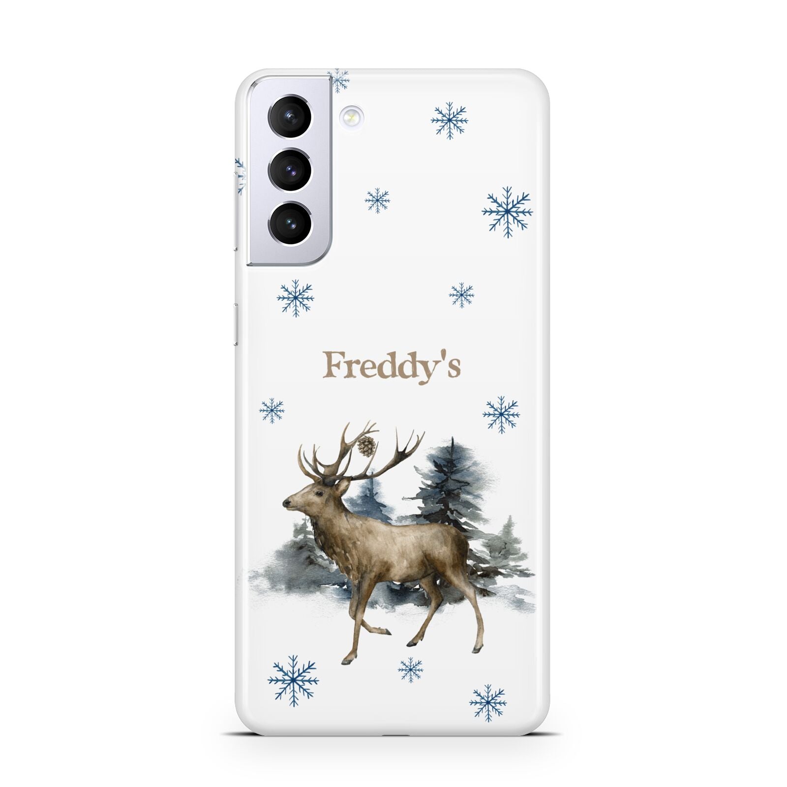 Personalised Name Reindeer Samsung S21 Plus Case