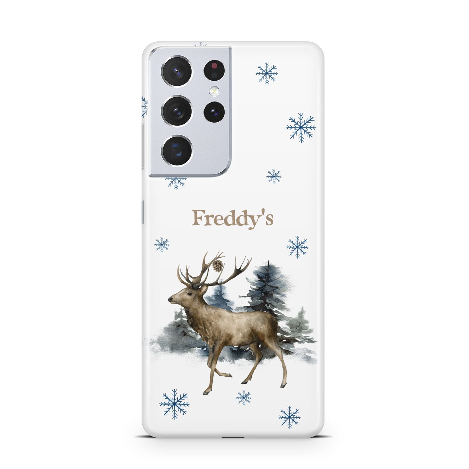 Personalised Name Reindeer Samsung S21 Ultra Case