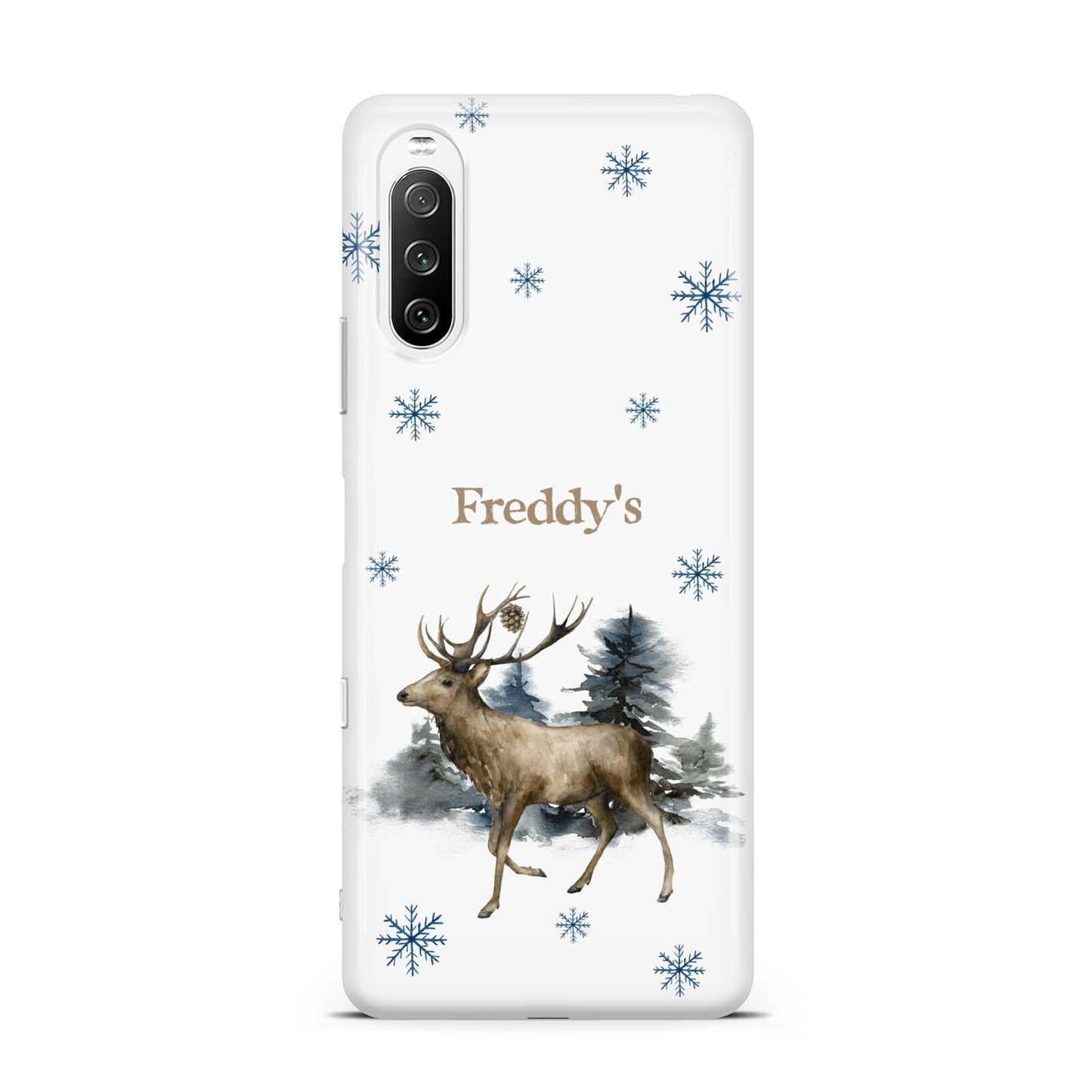 Personalised Name Reindeer Sony Xperia 10 III Case