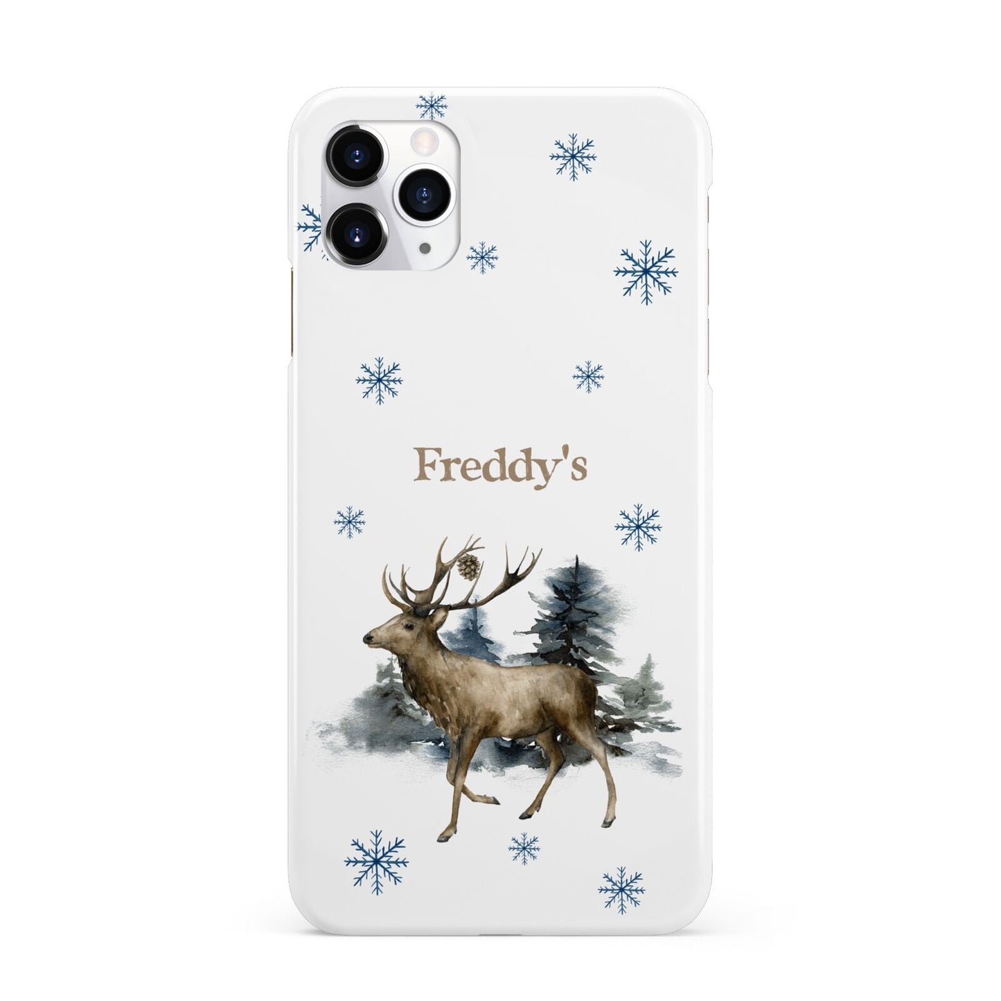 Personalised Name Reindeer iPhone 11 Pro Max 3D Snap Case