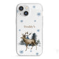 Personalised Name Reindeer iPhone 13 Mini TPU Impact Case with White Edges