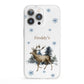 Personalised Name Reindeer iPhone 13 Pro Clear Bumper Case