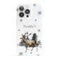 Personalised Name Reindeer iPhone 13 Pro Full Wrap 3D Snap Case