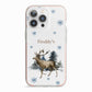Personalised Name Reindeer iPhone 13 Pro TPU Impact Case with Pink Edges
