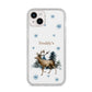Personalised Name Reindeer iPhone 14 Plus Glitter Tough Case Starlight