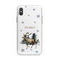 Personalised Name Reindeer iPhone X Bumper Case on Silver iPhone Alternative Image 1