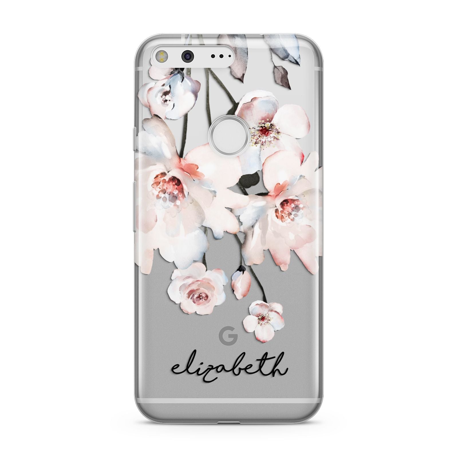 Personalised Name Roses Watercolour Google Pixel Case