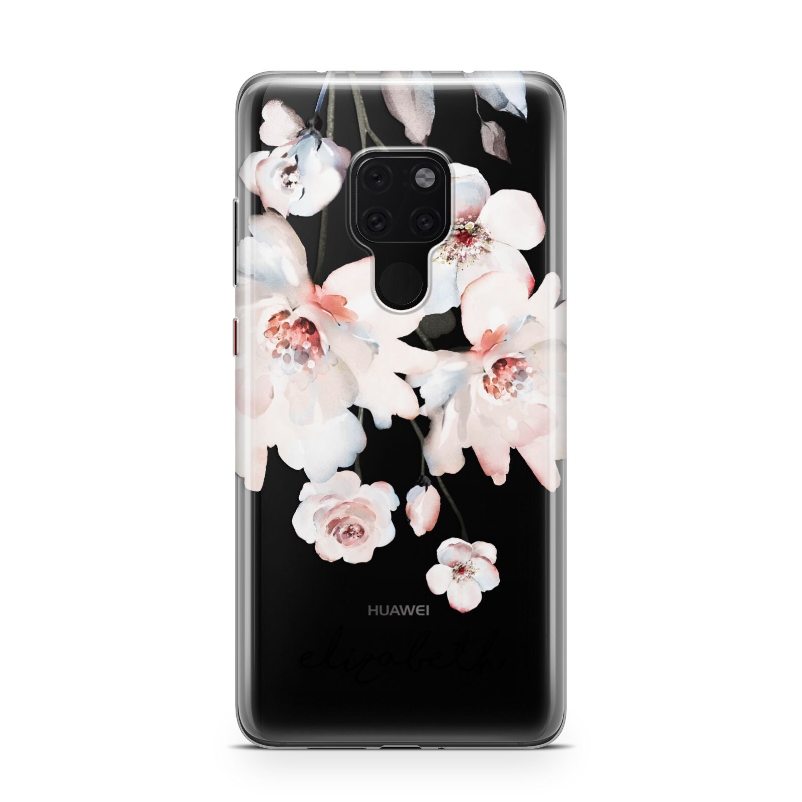 Personalised Name Roses Watercolour Huawei Mate 20 Phone Case