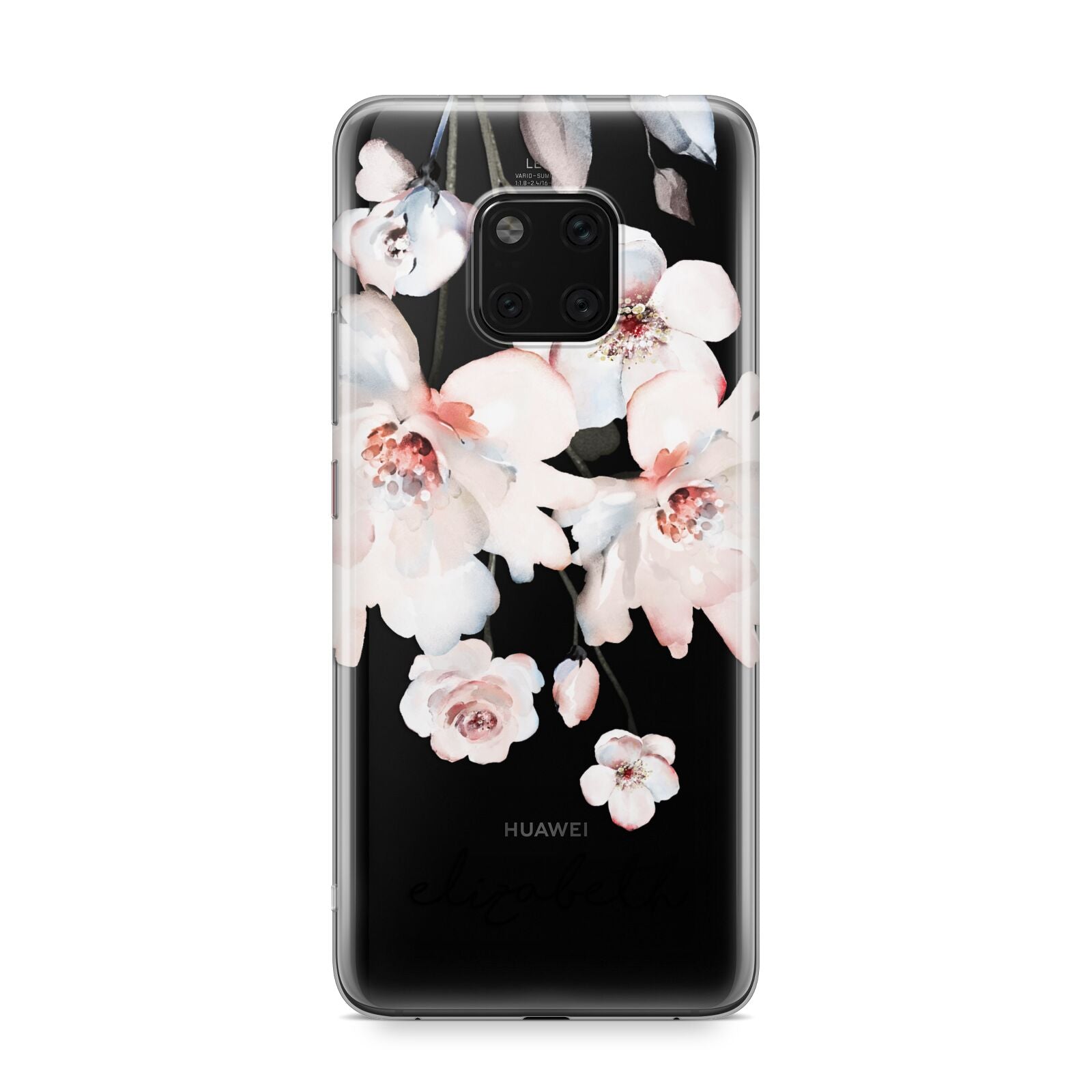 Personalised Name Roses Watercolour Huawei Mate 20 Pro Phone Case